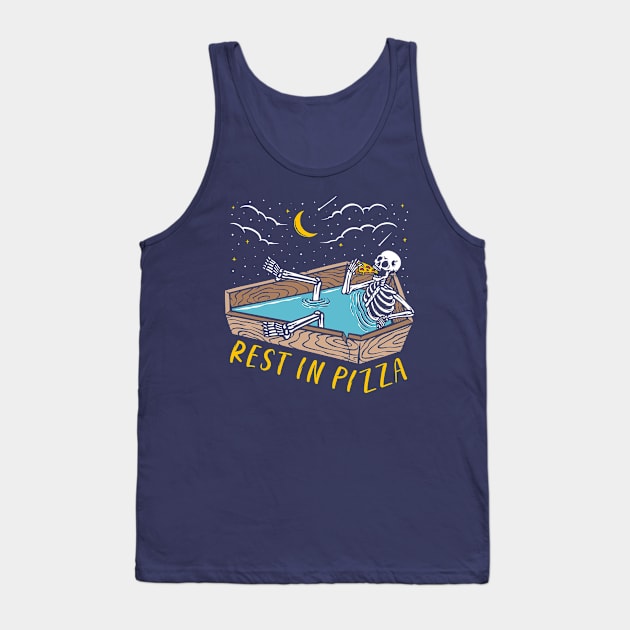 Rest in Pizza Tank Top by CoDDesigns